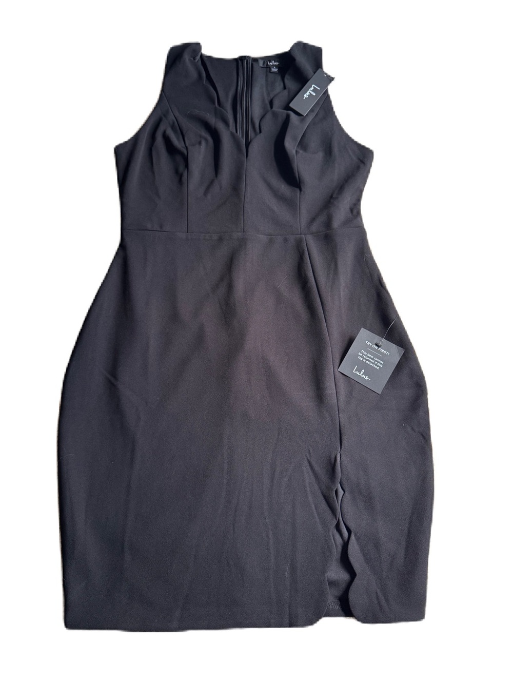 Lulu's Black Sleeveless Fitted Mini Dress
